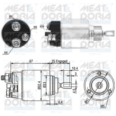 Реле втягивающее PEUGEOT Boxer CITROEN Jumper MEAT&DORIA 46151 MEAT DORIA