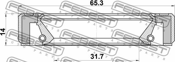 Сальник полуоси MAZDA CX-7 ER 2006-2012 95GBS-33650914R 95GBS-33650914R FEBEST