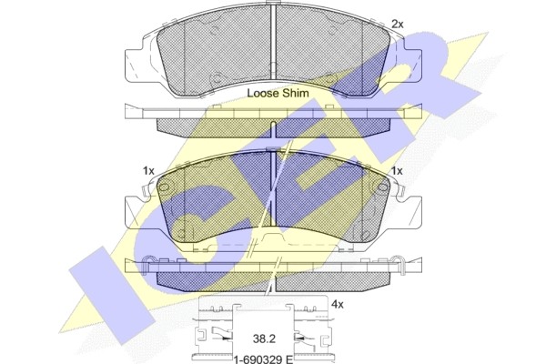 182137 колодки дисковые передние!\ Chevrolet Tahoe, Cadillac Escalade, Ssung Yon 182137 ICER