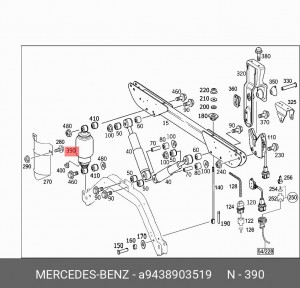 АМОРТИЗАТОР КАБИНЫ ЗАДНИЙ A9438903519 A9438903519 MERCEDES BENZ