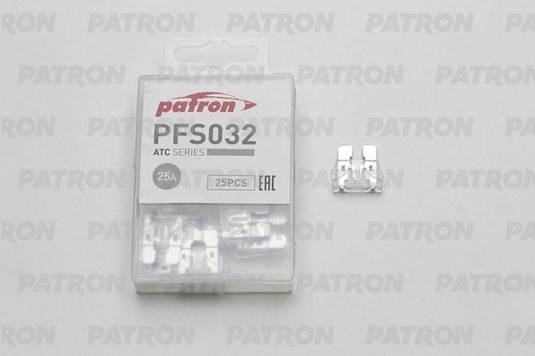 Предохранитель 25A пласт.коробка 25шт ATC Fuse 25A белый PFS032 PFS032 PATRON