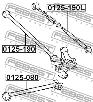 Рычаг задн подвески регулируемый TOYOTA CALDINA 1992.11-2002.06 0125-190L 0125-190L FEBEST