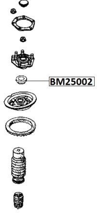 Подшипник опоры амортизатора MAZDA 323F 94-98, 626 91-02 BM25002 BM25002 JIKIU