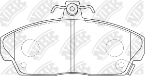 Колодки тормозные HONDA Civic (98-05) передние (4шт.) NIBK PN8103 NIBK