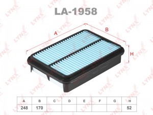 фильтр воздушный!\ Mazda 626/929 2.0/2.2 86-91, Hyundai Accent 1.3 00> LA-1958 LYNXAUTO