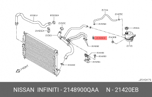 21489-00QAA СКОБА КРЕПЕЖНАЯ 21489-00QAA NISSAN