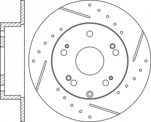 Диск тормозной HONDA Accord (08-12) задний (1шт.) NIBK RN1407DSET NIBK