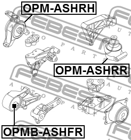 Сайлентблок передн опоры двигателя OPEL ASTRA H OPMB-ASHFR OPMB-ASHFR FEBEST