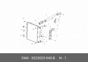 Прокладка FAW 3310 турбокомпрессора OE 3523025-945-B FAW