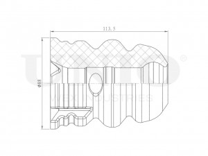 Отбойник заднего амортизатора DUC-40026 UNIO