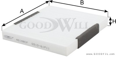 Фильтр салона AG188CF AG 188 CF GOODWILL