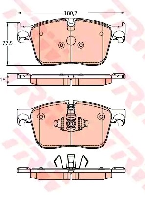 Колодки передние Jaguar XF, XE 3/15- GDB2145 GDB2145 TRW