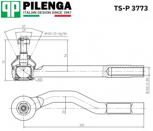 Наконечник тяги рулевой, левый LADA  LADA VESTA TS-P3773 TSP3773 PILENGA