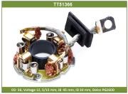 Щеткодержатель CHEVROLET Aveo (05-07),Lacetti (05-) стартера TESLA TECHNICS TT51366 TESLA TECHNICS