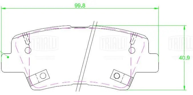 Колодки торм. Geely Atlas Pro (19-) диск. зад. (PF 2307) PF2307 TRIALLI