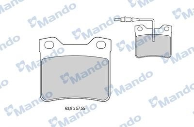 Колодки тормозные PEUGEOT 406 (95-04) (1.6/3.0),607 (00-) (2.0/3.0) задние (4шт. MBF015772 MANDO