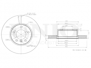 Диск тормозной передний BRD-20317 UNIO