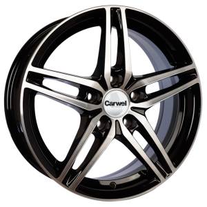 Carwel Хумми 16.0 / 6.5J PCD 5x114.30 ET 45.00 ЦО 67.10 Литой / Черный с полиров 78227 CARWEL