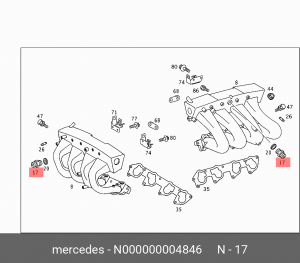 000000004846 ШТУЦЕР MB N 000000 004846 MERCEDES BENZ