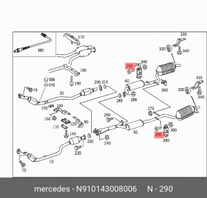 БОЛТ М8 N910143008006 N 910143 008006 MERCEDES BENZ