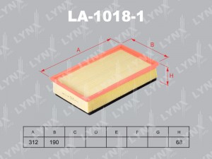 Фильтр воздушный подходит для VW Transporter V 1.9D-3.2 03 LA-1018-1 LA-1018-1 LYNXAUTO