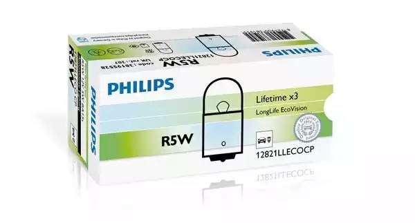 Лампа 12V R5W BA15s Long Life Eco Vision PHILIPS 12821LLECOCP PHILIPS