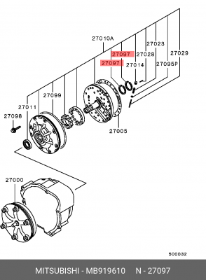 КОЛЬЦО РЕЗИНОВОЕ MB919610 MB919610 MITSUBISHI