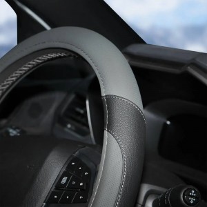 Оплетка руля (L) 39-41см черно-серая экокожа AIRLINE AWC-SL-02L AIRLINE