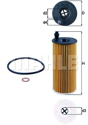 BMW 1-F20/F21/ 3-E90/F30 OX404D MAHLE KNECHT