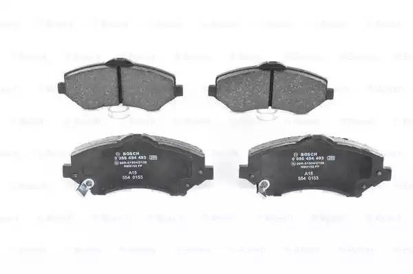 Колодки тормозные DODGE Grand Caravan (09-) передние (4шт.) BOSCH 0 986 494 493 BOSCH