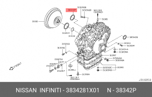 сальник привода! правый\ Nissan Almera/Maxima/Primera 95> 38342-81X01 NISSAN