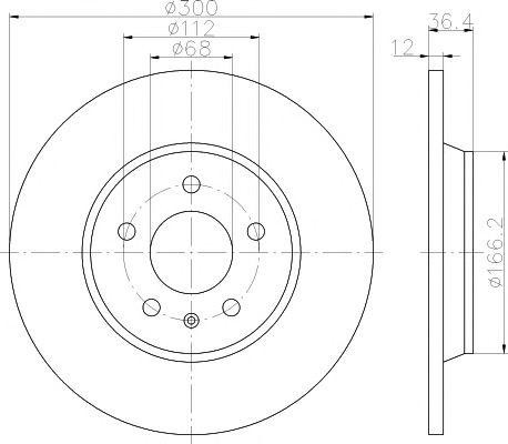 Диск тормозной AUDI A4 (09-),A5,A6 (11-) задний (1шт.) TEXTAR 92160103 TEXTAR