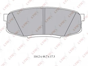 Колодки тормозные задние подходит для TOYOTA Land Cruiser (J200) 08 BD-7581 BD-7581 LYNXAUTO