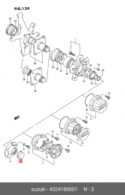 Колпак ступицы 4324180001 SUZUKI