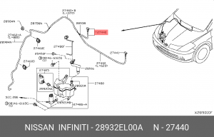 ФОРСУНКА ОМЫВАТЕЛЯ 28932-EL00A NISSAN
