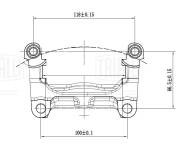 Скоба суппорта Ford Mondeo IV (07-)/Galaxy (06-) зад. (CF 185107) CF185107 TRIALLI