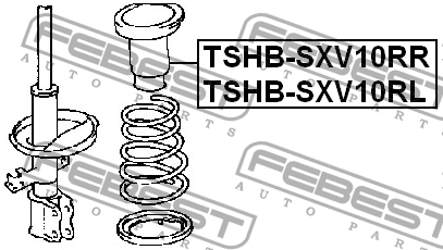 Пыльник амортизатора задн левый TOYOTA CAMRY V10 91-96 TSHB-SXV10RL TSHB-SXV10RL FEBEST