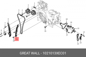 НАПРАВЛЯЮЩАЯ УСПОКОИТЕЛЯ ЦЕПИ 1021013XEC01 HAVAL