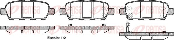 876 21 колодки дисковые з.\ Infinity G35 3.5i V6 06> 0876.21 REMSA