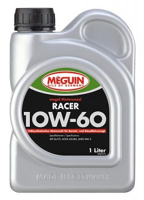 6524 Meguin Синт. мот.масло Megol Motorenoel RACER 10W-60 CF/SN A3/B4 (1л) 6524 MEGUIN