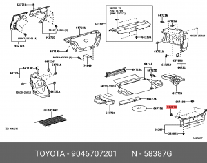 клипса\ Toyota 90467-07201 TOYOTA