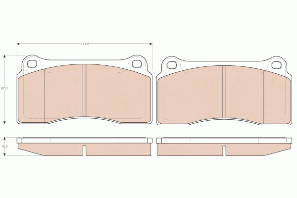 GDB1536 983 00 !колодки дисковые п.\ Jaguar XJR 4.0i 97-03 GDB1536 TRW
