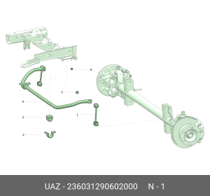 Стойка стабилизатора УАЗ-236031 (21-) переднего (ОАО УАЗ) 236031290602000 UAZ UAZ