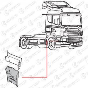Корпус основание правой подножки Scania CP/CR/CT SCR230 COVIND