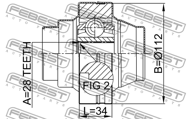 ШРУС 2311-TOUR 2311-TOUR FEBEST