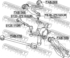 Пыльник шаровой опоры TBJB-JZS160UR TBJB-JZS160UR FEBEST