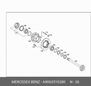 ПРОКЛАДКА МОСТА ЗАД. 9063510280 A 906 351 02 80 MERCEDES BENZ