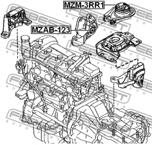 Сайлентблок MZAB-123 MZAB-123 FEBEST