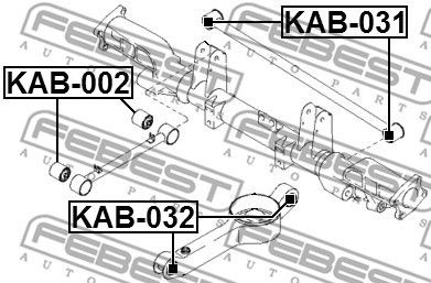 Сайлентблок задн поперечн тяги KIA CARNIVAL/SEDONA (FL) 1998-2005 KAB-031 KAB-031 FEBEST
