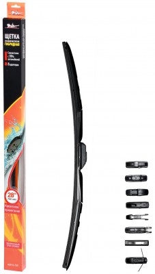 Щетка стеклоочистителя 700 мм (28) гибридная, 8 адаптеров AWB-H-700 AWB-H-700 AIRLINE